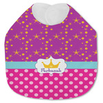 Sparkle & Dots Jersey Knit Baby Bib w/ Name or Text