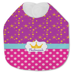 Sparkle & Dots Jersey Knit Baby Bib w/ Name or Text