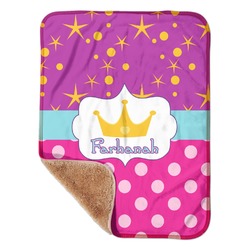Sparkle & Dots Sherpa Baby Blanket - 30" x 40" w/ Name or Text