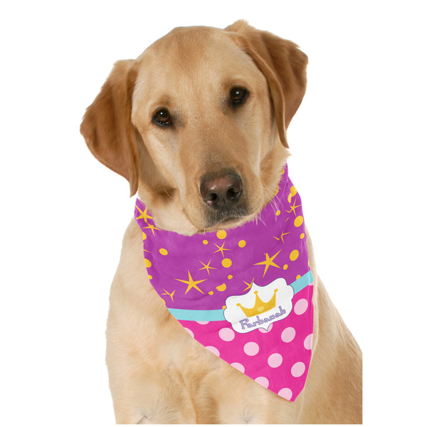 Custom Sparkle & Dots Dog Bandana Scarf w/ Name or Text