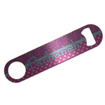 Sparkle & Dots Bar Bottle Opener - Silver w/ Name or Text