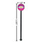 Sparkle & Dots Black Plastic 5.5" Stir Stick - Round - Dimensions