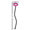 Sparkle & Dots Black Plastic 7" Stir Stick - Oval - Dimensions