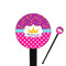 Sparkle & Dots Black Plastic 7" Stir Stick - Round - Closeup