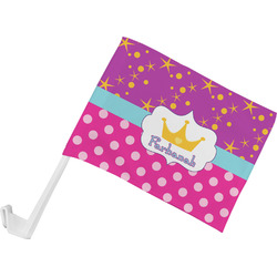 Sparkle & Dots Car Flag - Small w/ Name or Text