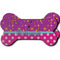 Sparkle & Dots Ceramic Flat Ornament - Bone Front & Back Double Print