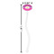 Sparkle & Dots Clear Plastic 7" Stir Stick - Oval - Dimensions