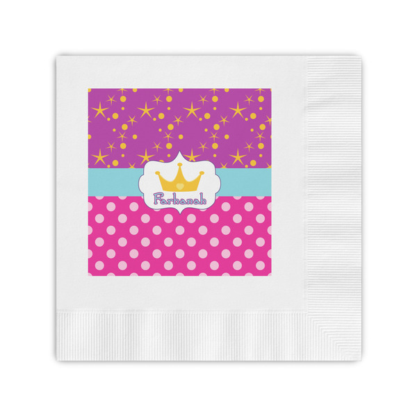 Custom Sparkle & Dots Coined Cocktail Napkins (Personalized)