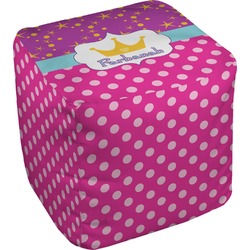 Sparkle & Dots Cube Pouf Ottoman - 18" (Personalized)