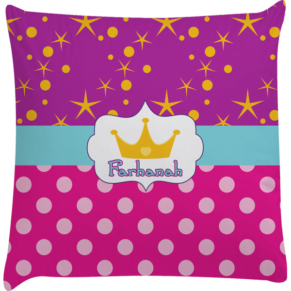 Custom Sparkle & Dots Decorative Pillow Case w/ Name or Text