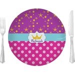 Sparkle & Dots 10" Glass Lunch / Dinner Plates - Single or Set (Personalized)