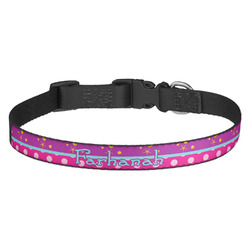 Sparkle & Dots Dog Collar - Medium (Personalized)