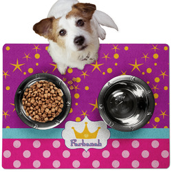 Sparkle & Dots Dog Food Mat - Medium w/ Name or Text
