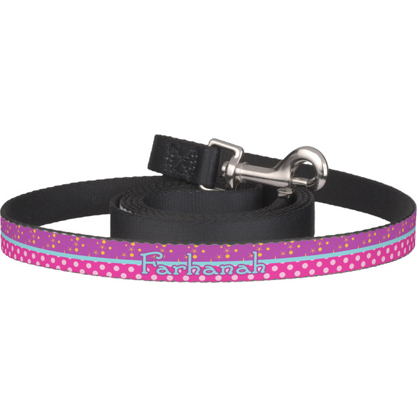 Custom Sparkle & Dots Dog Leash (Personalized)