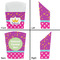 Sparkle & Dots French Fry Favor Box - Front & Back View