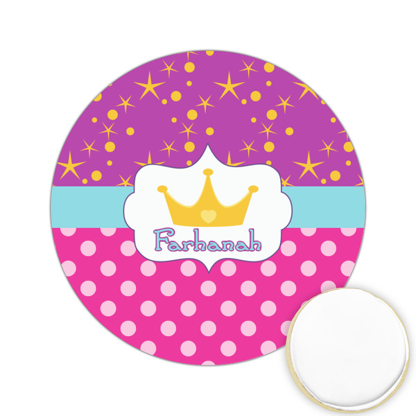 Custom Sparkle & Dots Printed Cookie Topper - 2.15" (Personalized)