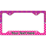 Sparkle & Dots License Plate Frame - Style C (Personalized)