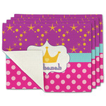 Sparkle & Dots Single-Sided Linen Placemat - Set of 4 w/ Name or Text