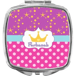 Sparkle & Dots Compact Makeup Mirror (Personalized)