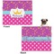 Sparkle & Dots Microfleece Dog Blanket - Large- Front & Back