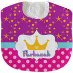 Sparkle & Dots Velour Baby Bib w/ Name or Text