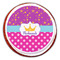 Sparkle & Dots Printed Icing Circle - Large - On Cookie