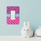 Sparkle & Dots Rocker Light Switch Covers - Single - IN CONTEXT