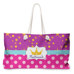 Sparkle & Dots Large Tote Bag with Rope Handles (Personalized)