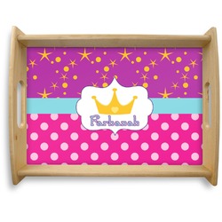 Sparkle & Dots Natural Wooden Tray - Large (Personalized)