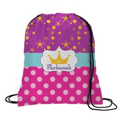 Sparkle & Dots Drawstring Backpack - Medium (Personalized)