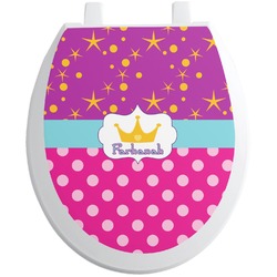 Sparkle & Dots Toilet Seat Decal - Round (Personalized)
