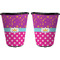 Sparkle & Dots Trash Can Black - Front and Back - Apvl