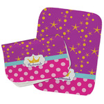 Sparkle & Dots Burp Cloths - Fleece - Set of 2 w/ Name or Text