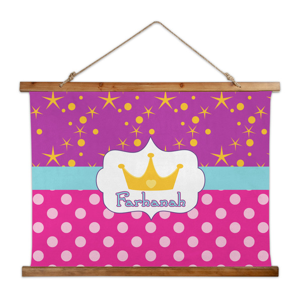 Custom Sparkle & Dots Wall Hanging Tapestry - Wide (Personalized)