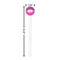 Sparkle & Dots White Plastic 7" Stir Stick - Round - Dimensions