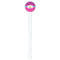 Sparkle & Dots White Plastic 7" Stir Stick - Round - Single Stick