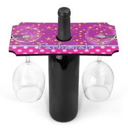 Sparkle & Dots Wine Bottle & Glass Holder (Personalized)