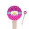 Sparkle & Dots Wooden 4" Food Pick - Round - Closeup