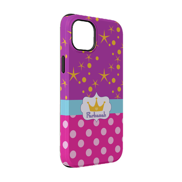 Custom Sparkle & Dots iPhone Case - Rubber Lined - iPhone 14 (Personalized)