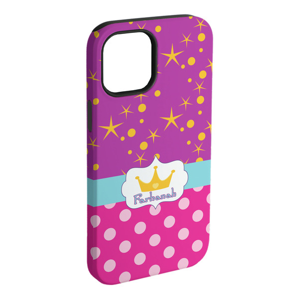 Custom Sparkle & Dots iPhone Case - Rubber Lined (Personalized)