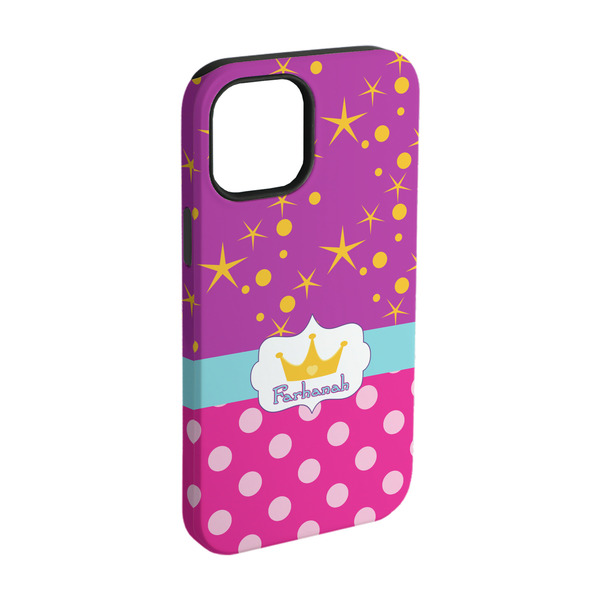 Custom Sparkle & Dots iPhone Case - Rubber Lined - iPhone 15 Pro (Personalized)