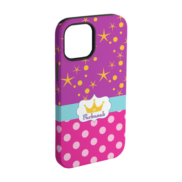 Custom Sparkle & Dots iPhone Case - Rubber Lined - iPhone 15 (Personalized)