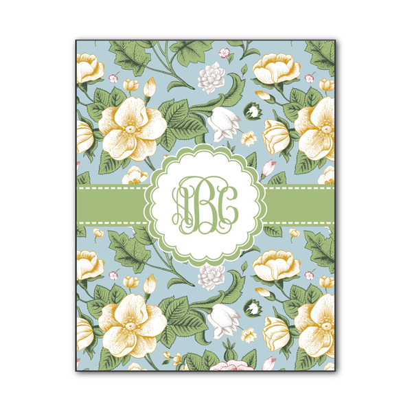 Custom Vintage Floral Wood Print - 11x14 (Personalized)