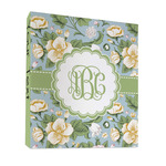 Vintage Floral 3 Ring Binder - Full Wrap - 1" (Personalized)