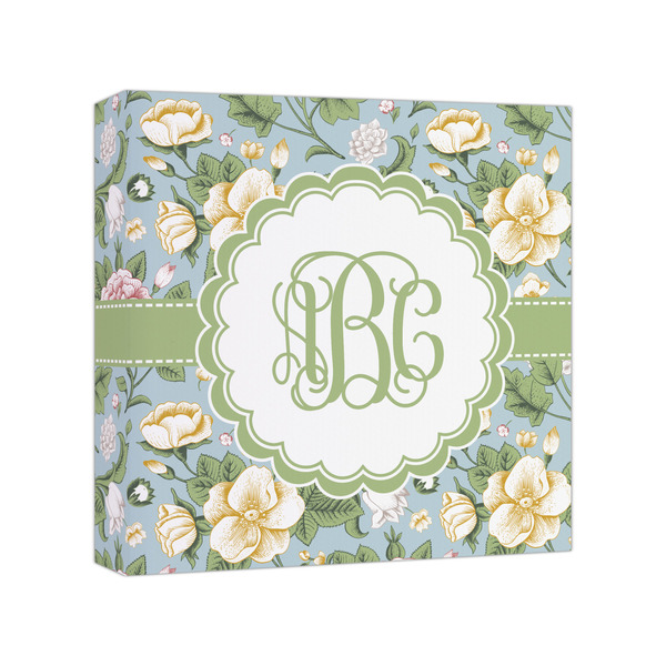 Custom Vintage Floral Canvas Print - 8x8 (Personalized)