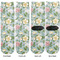 Vintage Floral Adult Crew Socks - Double Pair - Front and Back - Apvl