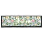 Vintage Floral Bar Mat - Large (Personalized)