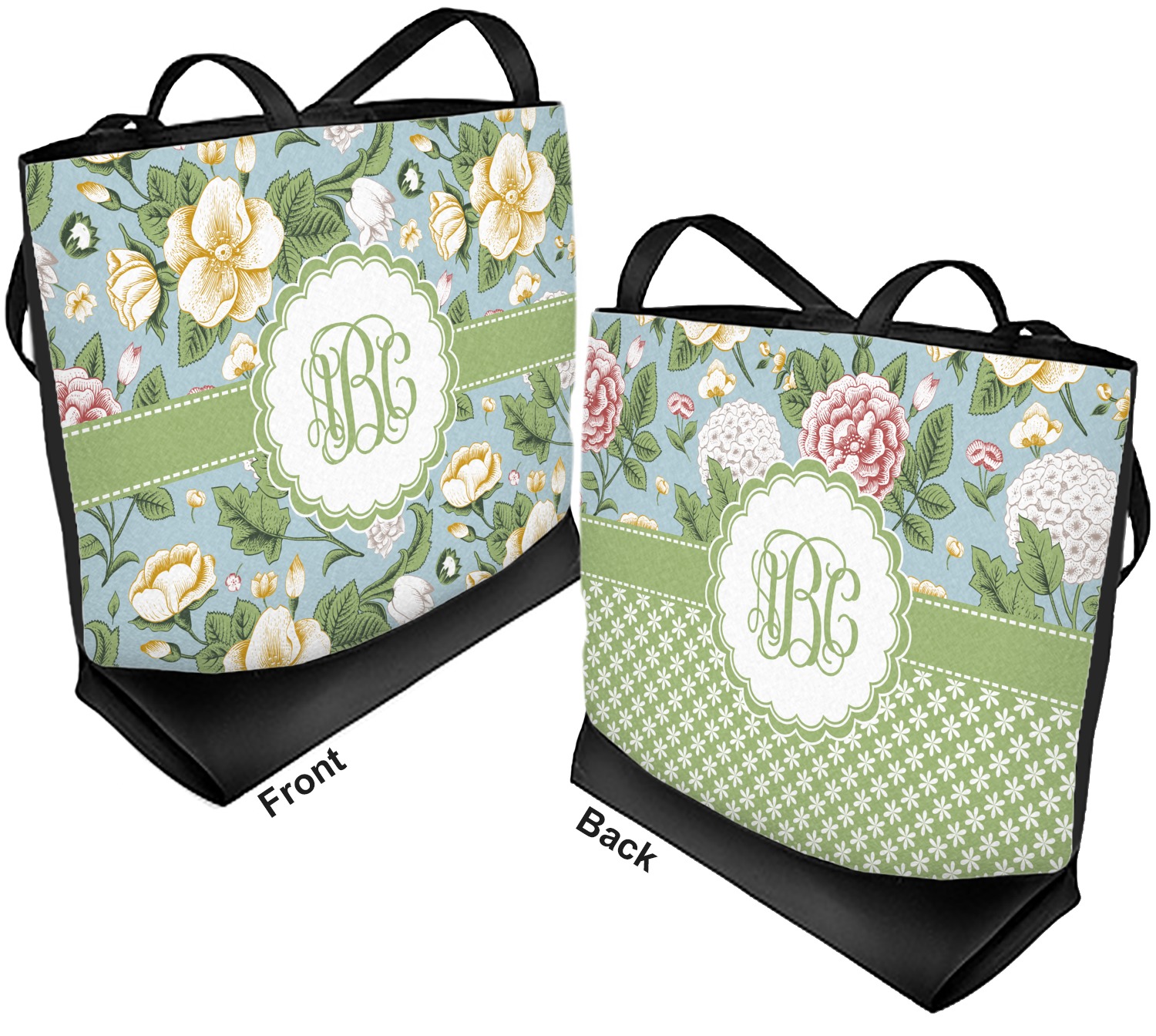 floral beach tote