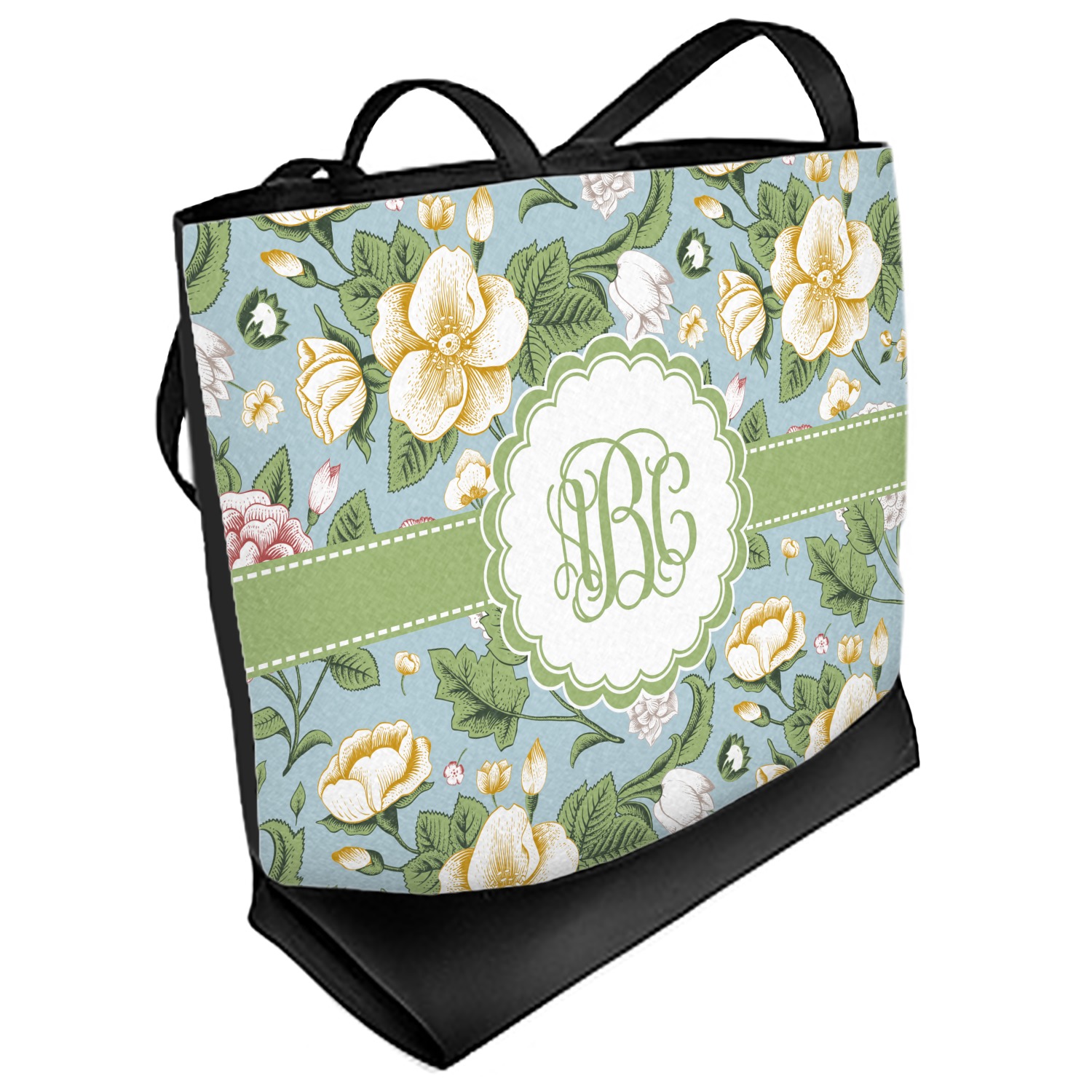 vintage floral tote bag