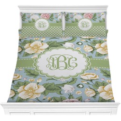 Vintage Floral Comforter Set - Full / Queen (Personalized)